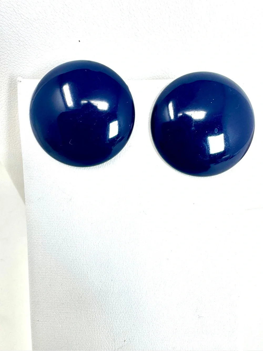 Vintage Allison Reed Cobalt Blue and Faux Pearl Statement Necklace Earrings Set